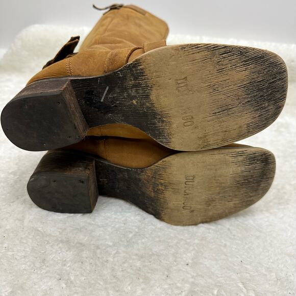 Durango City Charlotte Engineer Tall Leather Boots 14"  in Camel Size 7 - Picture 5 of 15